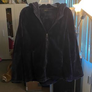 Dark Blue Soft Zip-Up Hoodie XL